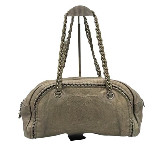 Chanel Goatskin Luxe Ligne Bowling Bag* Bronze Metallic*COA *sticker in tact - Picture 1 of 16